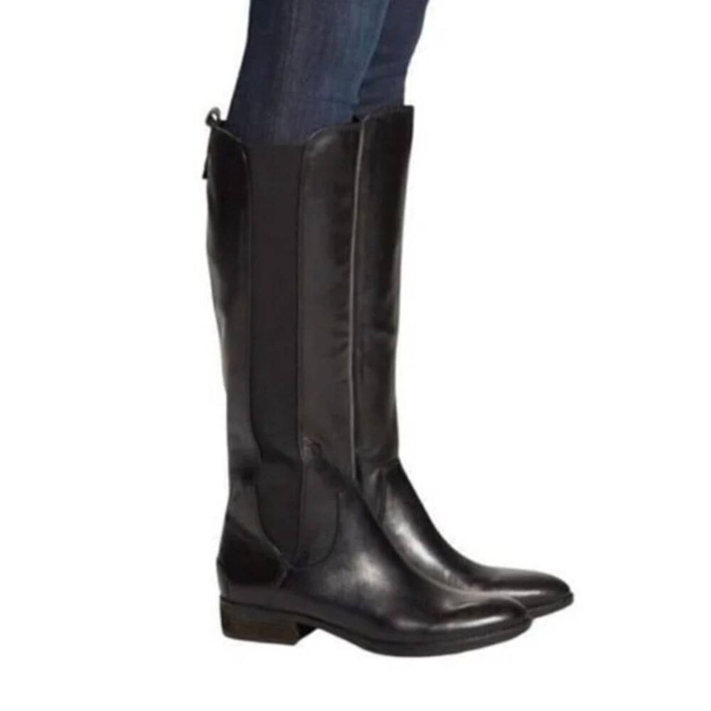 SAM EDELMAN Paradox Black Leather Riding Boot Size 8.5M